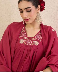 Elegant Embroidered Kurta Set size available