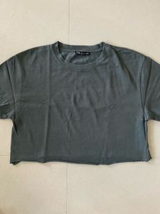 Zara Olive Crop Top