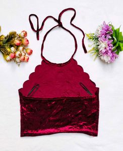 Velvet Crop Top