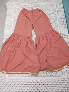 Coral Embroidered Gharara Suit