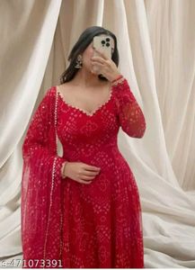 Red Anarkali Beautiful Suit ❤️