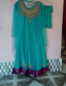 Anarkali Kurta, Bottom Duppata Set