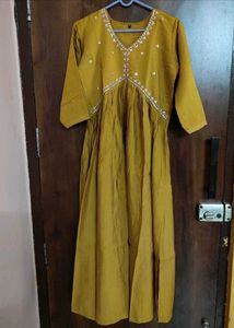 Mustard Yellow Naira Cut Dress