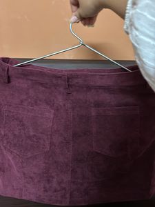 Sexy Maroon Mini Skirt