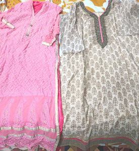 Combo Offer: Set of 2 Beautiful Neck-Detail Kurtas