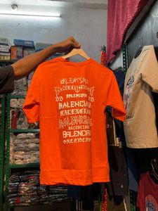 Balenciaga Orange Graphic Tee