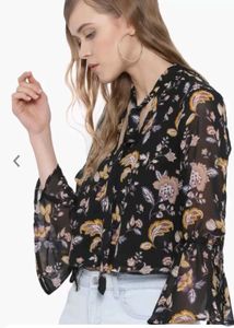 Forever 21 Large Lined Chiffon Floral Print Dressy