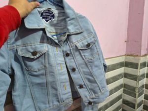 Light Blue Denim Jacket used just twice busy 30 m