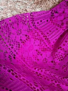 Magenta Lace Dress