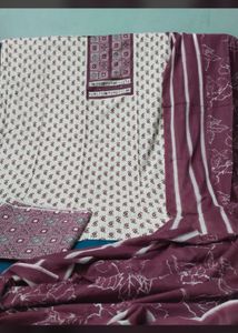 Unstitched Floral Print Salwar Kameez