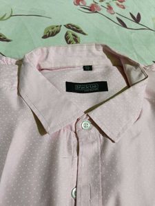 Light Pink White Dot Printed Shirt