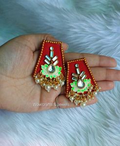 New Lotus Kundan Earrings (1 Pair)