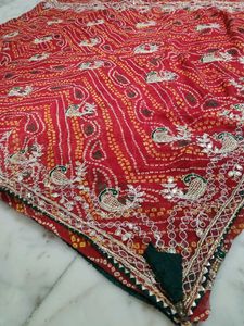 Bandhani gotta Patti work saree
