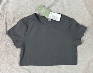 H&M Grey Cropped T-Shirt