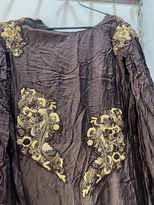 Embroidered Brown  Gown