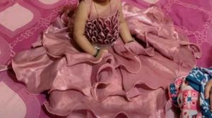 Pink Ruffled Party Dress