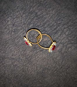 Vintage Inspired Red Stone Toe Ring