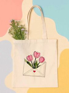 Floral Envelope Tote Bag