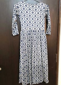 Patterned Midi Dress