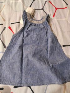 Cute Denim Floral Dress