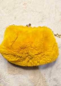 Fuzzy Yellow Clutch