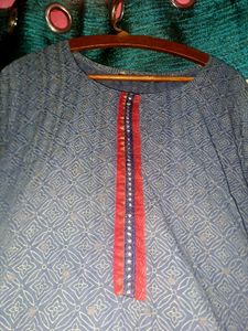 Blue Printed Kurta