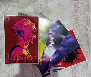 Random Combo Of 5 Anime Poster