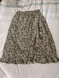 Floral Print Midi Skirt