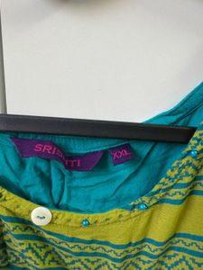 Green And Black Short Kurti Combo