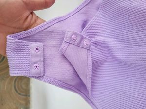 H&amp;M Ribbed Long Sleeve Bodysuit/ Size-Medium