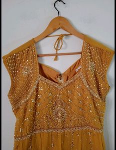 Sandal Beaded Anarkali Dress Offer Price