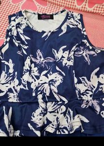 Elegant Navy Floral Dress