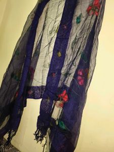 Net Floral Dupatta