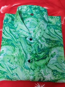 New Green Patterned Shirt