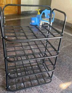 Industrial Style 4-Tier Metal Rack