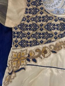 Navy Blue Flowy Lhenga