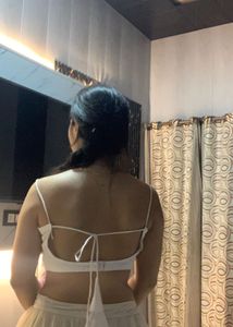 Backless Fairy Heavy Net Lehanga🤍💙🦋🎀