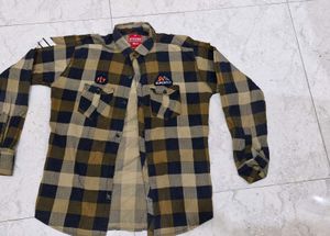 Boys Mustard Colour Check Shirt .