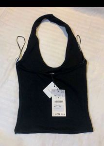 Zara Black Halter Top