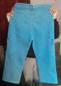Blue Cargo Pants