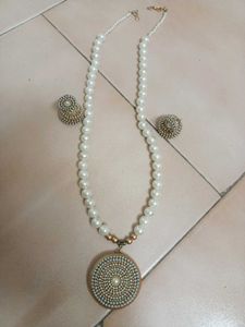 White Thread Jewellery Set 🤍