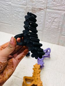Flower Hair Claw Clip Set