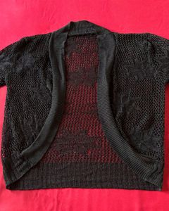 Black Knitted Shrug/coverup