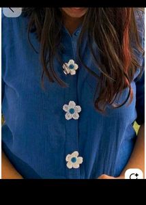 Crochet Flower Button Accessory