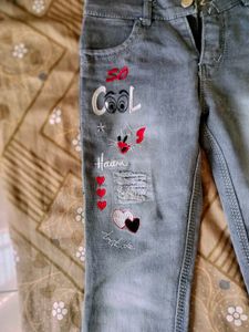 Embroidered Denim Jeans