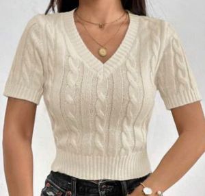 Cream Cable Knit Sweater