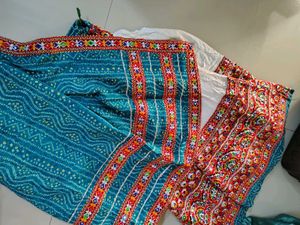 Blue And White Lehnga Choli Navratri Sale
