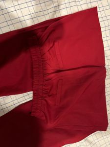 Red Wide Leg Trousers