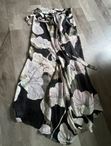 Floral Print Wrap Skirt