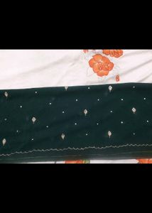 Bottle Green Zari Work 2.5 Mtr Dupatta